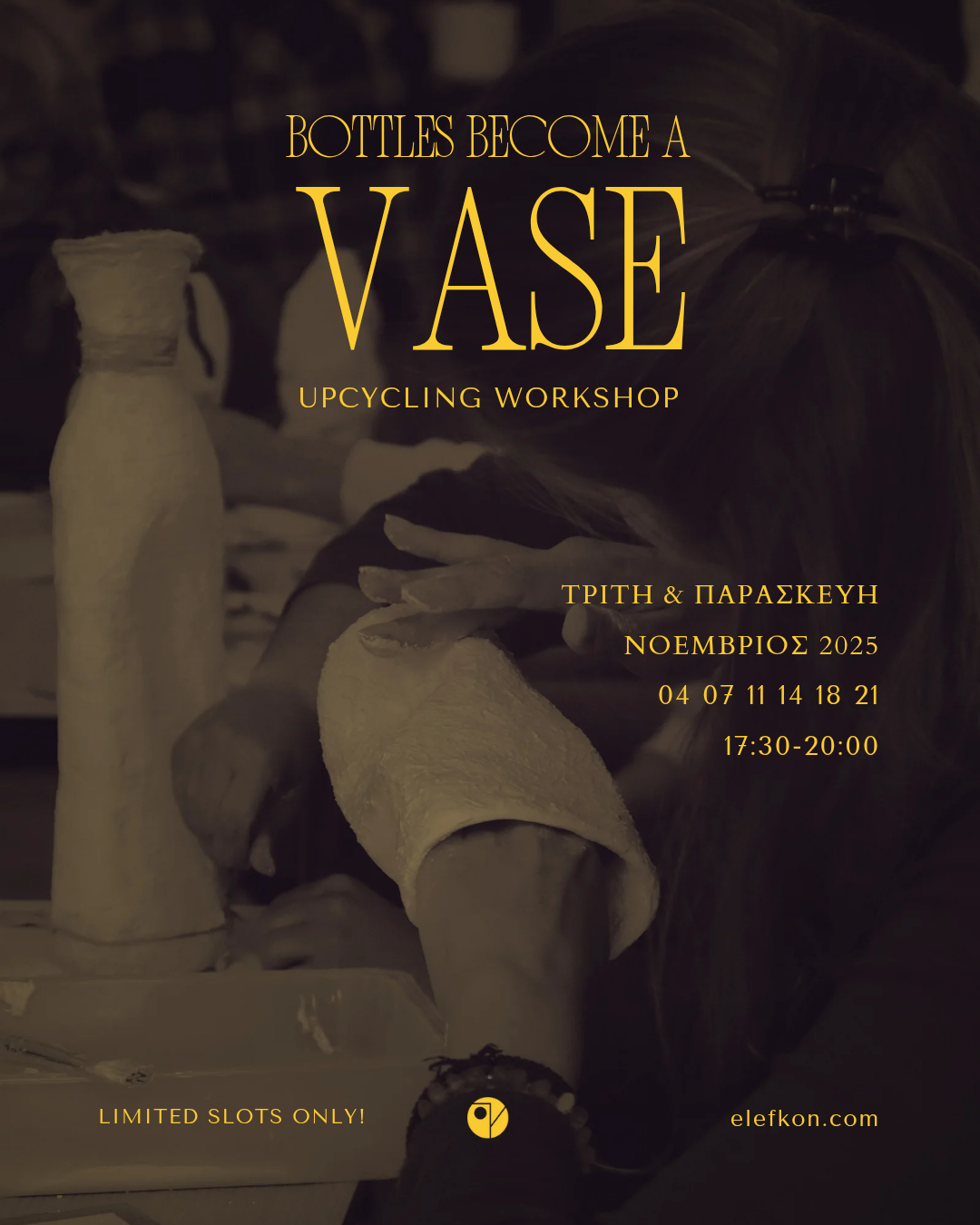 bottles become a vase